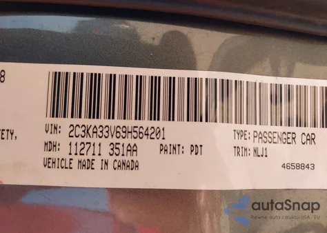 2009 Chrysler 300 Limited from USA, damaged, VIN 2C3KA33V69H564201